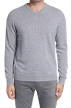 Nordstrom V-neck Cashmere Sweater In Grey Heather