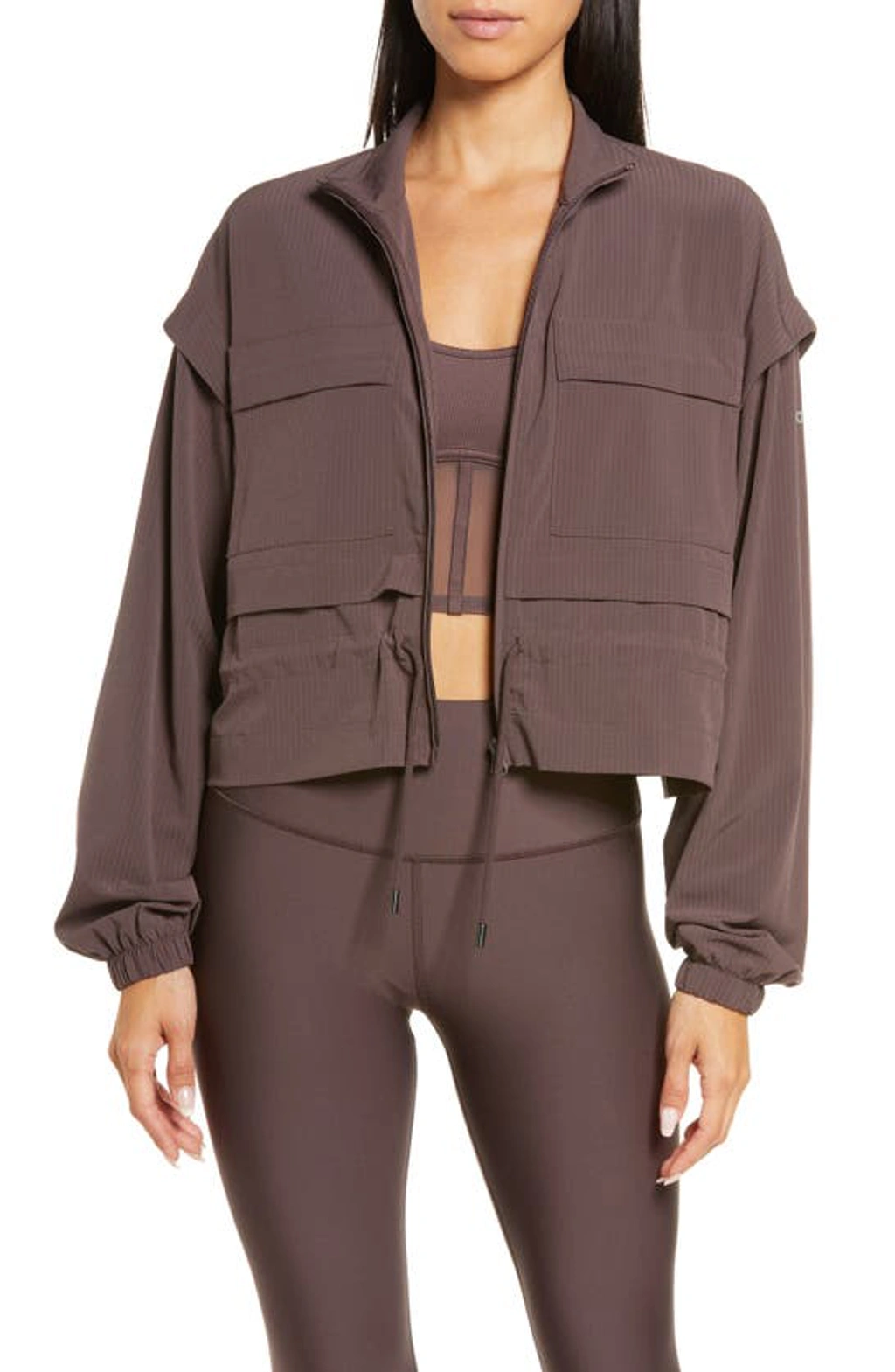 【激安通販 オンラインショップ】 Set Ready Yoga Alo Stretch Raisin In Jacket Seersucker ウェア