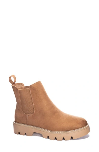 Chinese Laundry Piper Fine Faux Suede Chelsea Boot In Tan