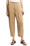Theory Pleated Satin Pull-on Pants In Mesa - Zmy