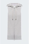 Veronica Beard Hoodie Dickey Jacket Insert In Heather Grey In Black