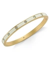 Kate Spade Crystal & Enamel Hinge Bangle In White