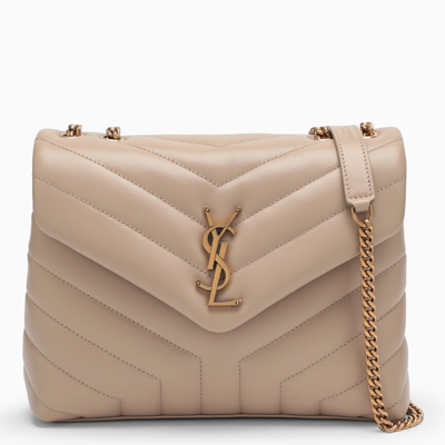 Saint Laurent Dark Beige/gold Small Ysl Loulou Bag ModeSens