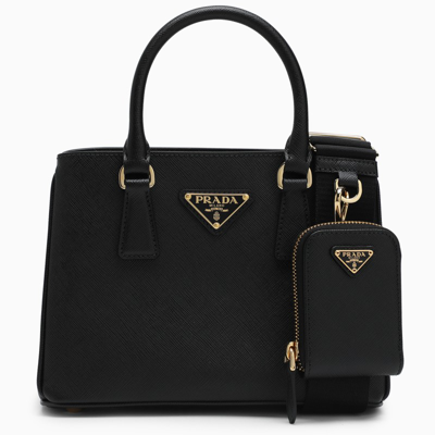 Prada Black Saffiano Leather  Holiday Small Shoulder Bag