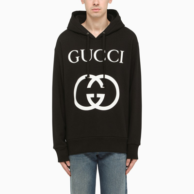 Gucci Black Hoodie With Gg Print