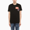 DSQUARED2 BLACK CREW NECK T-SHIRT WITH PATCHES