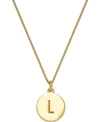 KATE SPADE 12K GOLD-PLATED INITIALS PENDANT NECKLACE, 17" + 3" EXTENDER