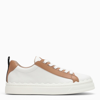 Chloé Lauren Sneakers In White And Beige Leather In White