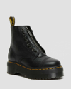 Dr. Martens' Sinclair Milled Nappa Leather Platform Boots In Schwarz