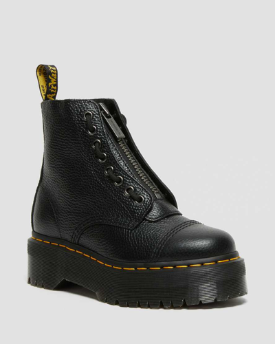 DR. MARTENS' SINCLAIR MILLED NAPPA LEATHER PLATFORM BOOTS