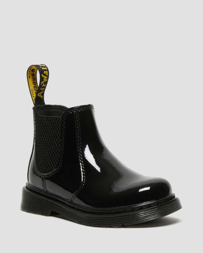 Dr. Martens' Babies' Littke Kid's & Kid's 2976 Patent Leather Chelsea Boots In Black