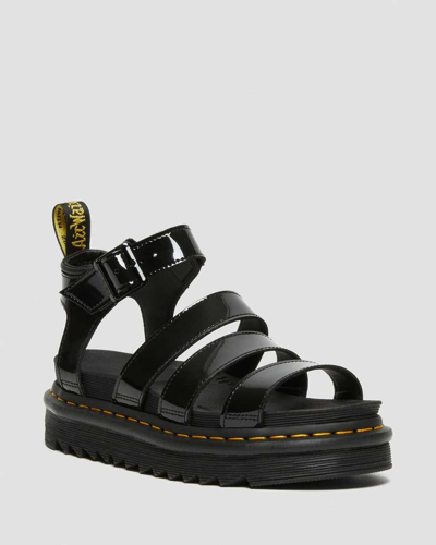 Dr. Martens Dr.martens Hydro Leather Blaire Sandals In Black Athena