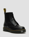 Dr. Martens Smooth Leather Quad Platform Boots In Black In Black