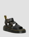 DR. MARTENS' GRYPHON QUAD LEDER PLATTFORM SANDALEN