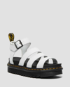 Dr. Martens' Blaire Hydro Leather Strap Sandals In White In Weiss