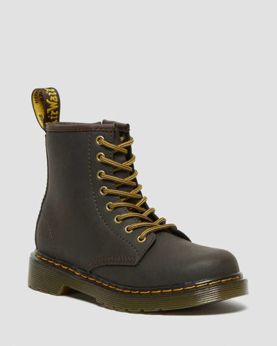 Dr. Martens' Junior 1460 Wildhorse Leather Lace Up Boots In Brown