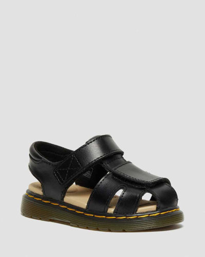 Dr. Martens' Babies' Kinder Moby Ii Lederband Sandalen In Black