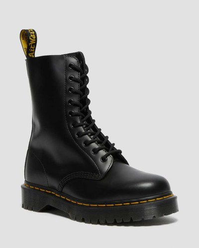 Dr. Martens' 1490 Bex Smooth Leather Mid Calf Boots In Black