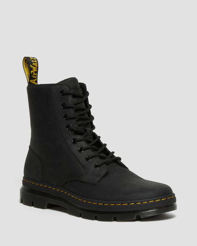 Dr. Martens' Combs Leather Casual Boots In Black