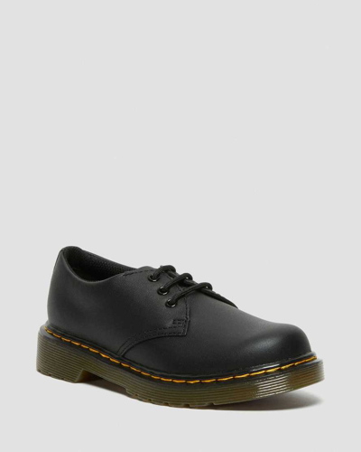 Dr. Martens' Junior 1461 Softy T Leather Shoes In Black
