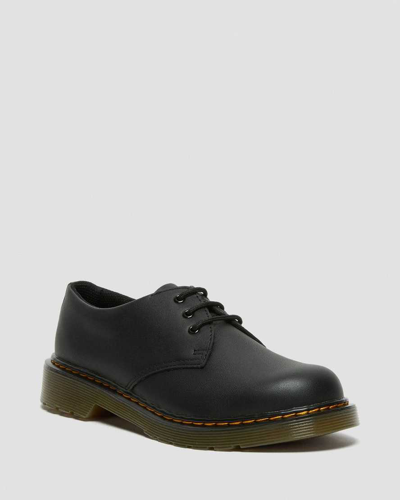 Dr. Martens' Youth 1461 Softy T Leather Shoes In Black