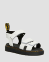 Dr. Martens' Junior Klaire Leather Strap Sandals In White