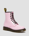 Dr. Martens 1460 Junior Pale Pink Patent Lamps In Rosa