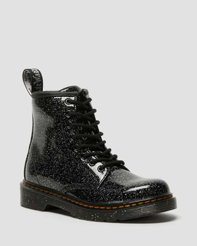 Dr. Martens' Junior 1460 Glitter Lace Up Boots In Black
