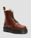 Dr. Martens Jadon Abruzzo Faux Fur Lined Lug Sole Combat Boot In Brown