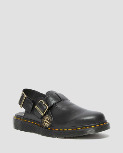 Dr. Martens' Jorge Made In England Leder Slingback Slip-ons Sandalen In Schwarz