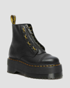Dr. Martens Sinclair Max Pisa Leather Platform Boots In Schwarz