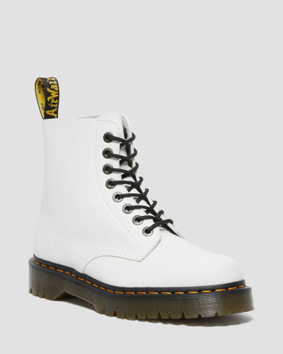 Dr. Martens Unisex 1460 Smooth 8 Eye Boots In White Smooth