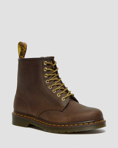 Dr. Martens' 1460 Crazy Horse Leather Lace Up Boots In Brown
