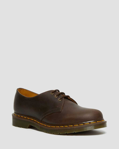 Dr. Martens 1461 Crazy Horse Leather Oxford Shoes In Braun