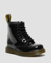 DR. MARTENS' TODDLER 1460 PATENT LEATHER LACE UP BOOTS