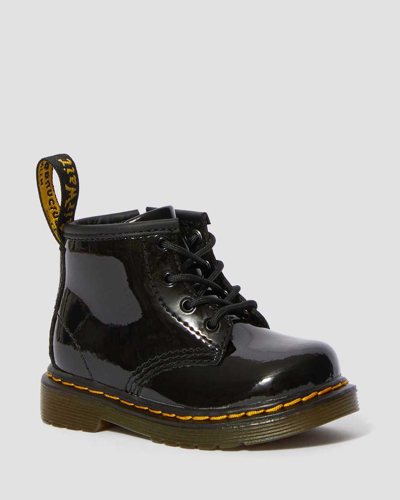 Dr. Martens' Infant 1460 Patent Leather Lace Up Boots In Black