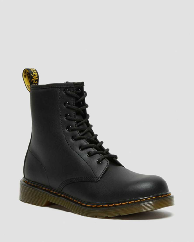 Dr. Martens' Youth 1460 Softy T Leather Lace Up Boots In Black