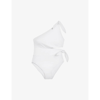 Ted Baker Astile Cut-out Detail Stretch-woven Swimsuit In White