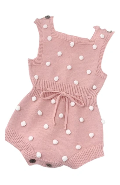 Ashmi And Co Babies' Camila Knit Cotton Bodysuit In Pink