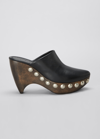 Alaïa Le Sabot 125 Studded Leather Platform Clogs In Black