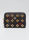 Christian Louboutin Panettone Embellished Leather Coin Purse In Black/multi