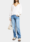 Rag & Bone Pierce Ribbed Cashmere Polo Sweater In Ivory