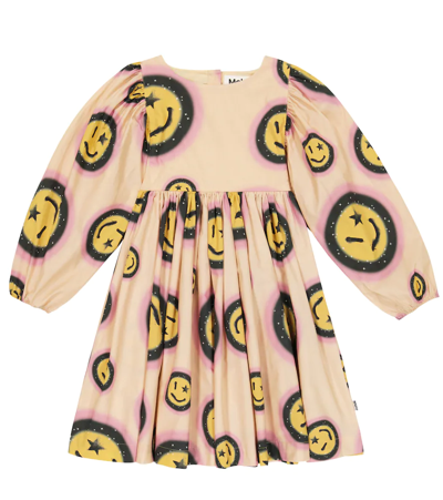 Molo Kids' Gots Caly Printed Dress Space Happy Aop