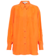 Dorothee Schumacher Heritage Ease Blouse In Pure Orange In White,neutral