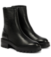 Aquazzura Womens Black Saint Honore Platform-sole Leather-blend Ankle Boots In Black