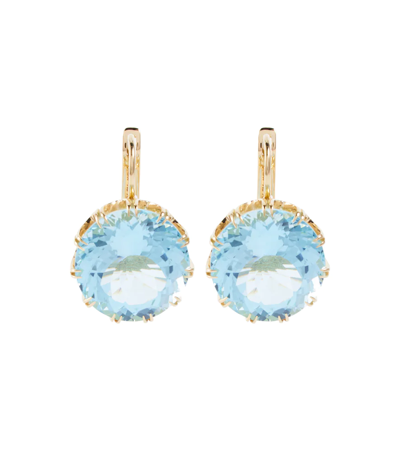 Ileana Makri 18kt Gold Earrings With Topaz In 18k Yellow Gold