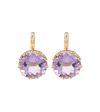 Ileana Makri 18kt Gold Earrings With Amethysts In 18k Yellow Gold
