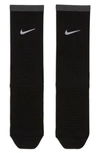 Nike Spark Lightweight Running Crew Socks In Black/ Reflect Silver