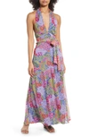 BTFL-LIFE FLORAL HALTER NECK MAXI DRESS