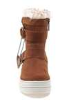 J/slides Nyc Jslides Nelly Water Resistant Faux Fur Boot In Tan Suede Tnsw5